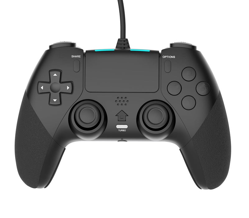 GAMFAMI Wired Controller Gamepad for Playstation 4 with Advanced Programming Buttons Dual Vibration Shock Joystick Gamepad for PS4/PS4 Slim/PS4 Pro and PC (Black) - Image 2
